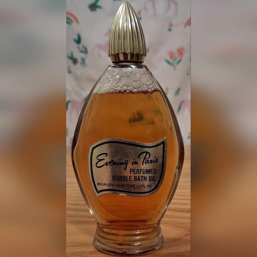 NIB RARE Vintage 1940s Bourjois Evening In Paris Perfumed Bubble Bath Skin Oil